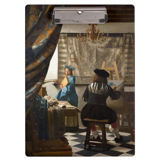 Johannes Vermeer - 絵画の寓話 クリップボード (正面)