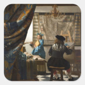 Johannes Vermeer - 絵画の寓話 スクエアシール (正面)