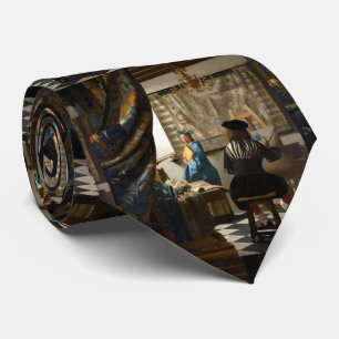 Johannes Vermeer - 絵画の寓話 ネクタイ