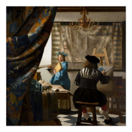 Johannes Vermeer - 絵画の寓話 ポスター