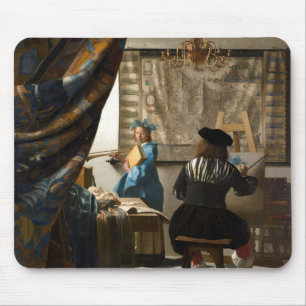 Johannes Vermeer - 絵画の寓話 マウスパッド