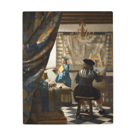 Johannes Vermeer - 絵画の寓話 メタルプリント