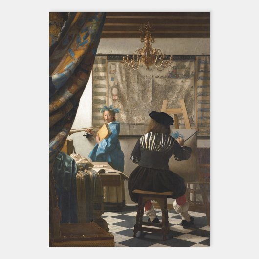 Johannes Vermeer - 絵画の寓話 ラッピングペーパーシート