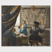 Johannes Vermeer - 絵画の寓話 ラッピングペーパー (フラット)