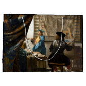 Johannes Vermeer - 絵画の寓話 ラージペーパーバッグ (裏面)