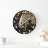 Johannes Vermeer - 絵画の寓話 ラージ壁時計 (ホーム)