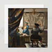 Johannes Vermeer - 絵画の寓話 招待状 (正面/裏面)