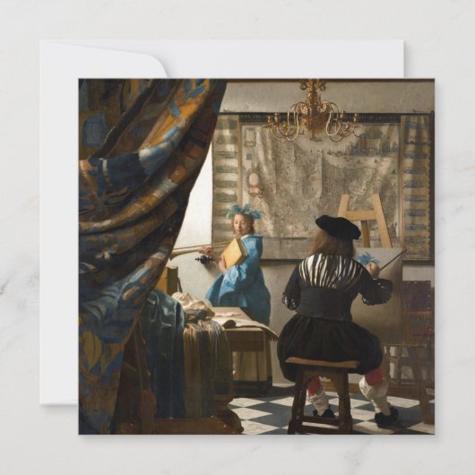 Johannes Vermeer - 絵画の寓話 招待状 (正面)