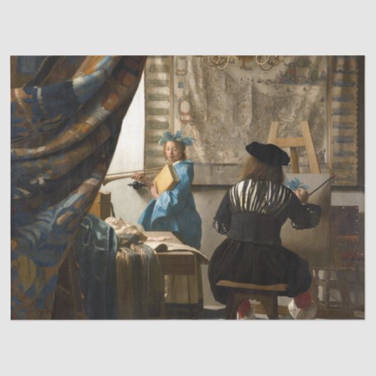 Johannes Vermeer - 絵画の寓話 薄葉紙 (正面)