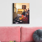 Johannes Vermeer – 音楽レッスン キャンバスプリント (インサイチュ (リビング))