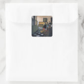 Johannes Vermeer – 音楽レッスン スクエアシール (バッグ)