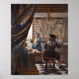 Johannes Vermeer, Aligory of PaintingJ ポスター