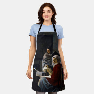 Johannes Vermeer - Girl Interrupt At Her Music エプロン