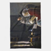 Johannes Vermeer - Girl Interrupt At Her Music キッチンタオル (縦)