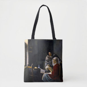 Johannes Vermeer - Girl Interrupt At Her Music トートバッグ