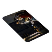 Johannes Vermeer - Girl Interrupt At Her Music マグネット (右側)