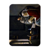 Johannes Vermeer - Girl Interrupt At Her Music マグネット (縦)