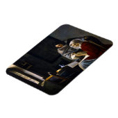 Johannes Vermeer - Girl Interrupt At Her Music マグネット (左側)