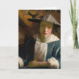 Johannes Vermeer - Girl with a Flute カード
