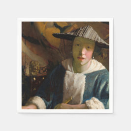 Johannes Vermeer - Girl with a Flute スタンダードカクテルナプキン