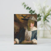 Johannes Vermeer - Girl with a Flute ポストカード (スタンド正面)