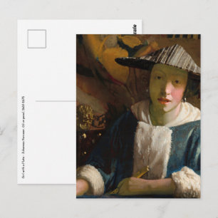 Johannes Vermeer - Girl with a Flute ポストカード
