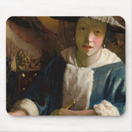 Johannes Vermeer - Girl with a Flute マウスパッド