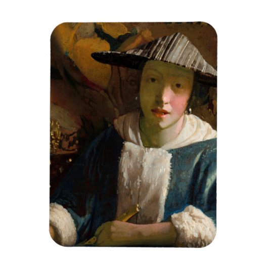 Johannes Vermeer - Girl with a Flute マグネット (縦)