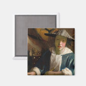 Johannes Vermeer - Girl with a Flute マグネット (正面/裏面)