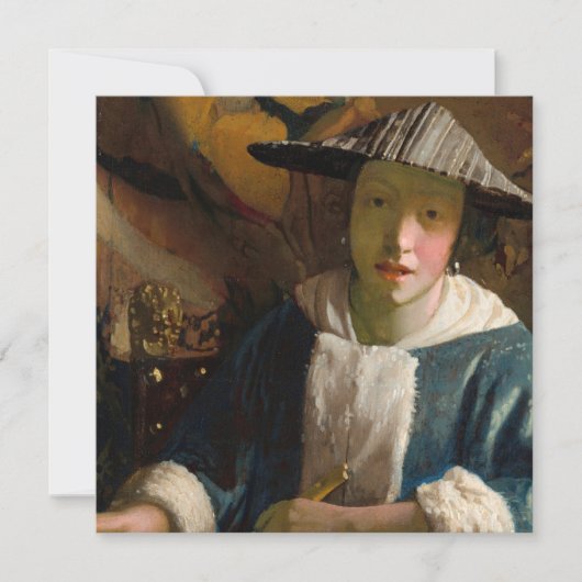 Johannes Vermeer - Girl with a Flute 招待状 (正面)