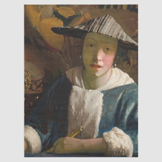 Johannes Vermeer - Girl with a Flute 薄葉紙