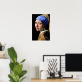 Johannes Vermeer Girl with a Pearl Earring ポスター (ホームオフィス)