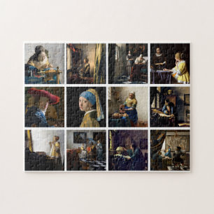 Johannes Vermeer - Masterpieces Grid ジグソーパズル