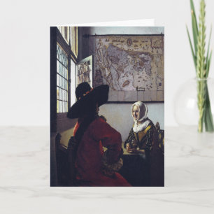 Johannes Vermeer、Officer and Laughing Girl カード