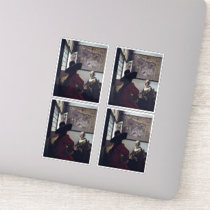 Johannes Vermeer、Officer and Laughing Girl シール