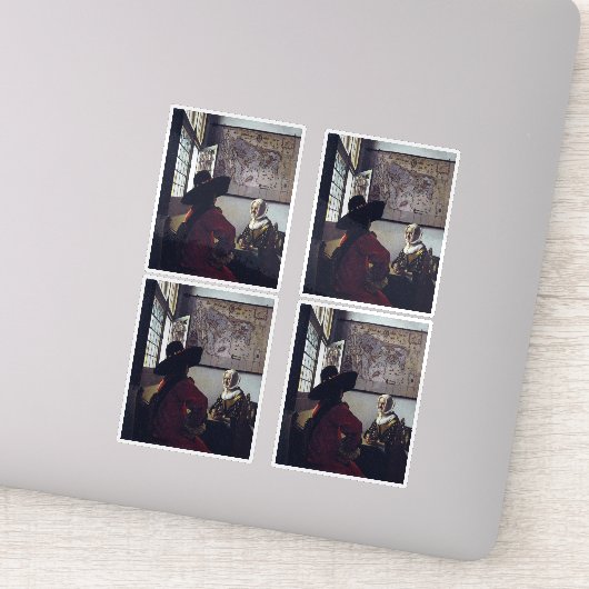 Johannes Vermeer、Officer and Laughing Girl シール (詳細)