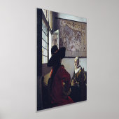 Johannes Vermeer、Officer and Laughing Girl 箔ポスター (レイダウン)