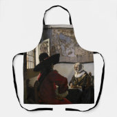 Johannes Vermeer - Officer with a Arthrowing Girl エプロン (正面)