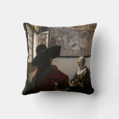 Johannes Vermeer - Officer with a Arthrowing Girl クッション (裏面)