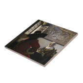 Johannes Vermeer - Officer with a Arthrowing Girl タイル (側面)