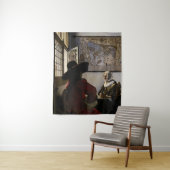 Johannes Vermeer - Officer with a Arthrowing Girl タペストリー (インサイチュ)
