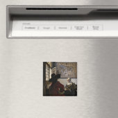 Johannes Vermeer - Officer with a Arthrowing Girl マグネット (インサイチュ (食洗機))