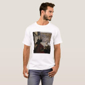Johannes Vermeer - Officer with a Arthrowing Girl Tシャツ (正面フル)