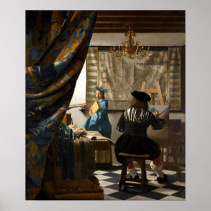 Johannes Vermeer - The Allegory of Painting ポスター