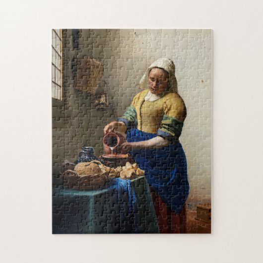 Johannes Vermeer - The Milkmaid ジグソーパズル (縦)