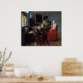 Johannes Vermeer The Wine Glass ポスター (キッチン)
