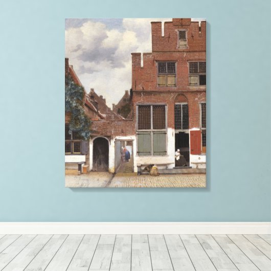 Johannes Vermeer, View Of Houses In Delft キャンバスプリント (インサイチュ (ウッドフロア))