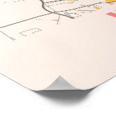 Johannesburg - South Africa Chalk City Map ポスター (角)