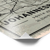 johannesburg south africa map print poster canvas フォトプリント            (角)