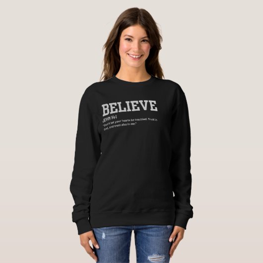 John14:1 Women's sweatshirt スウェットシャツ (正面フル)